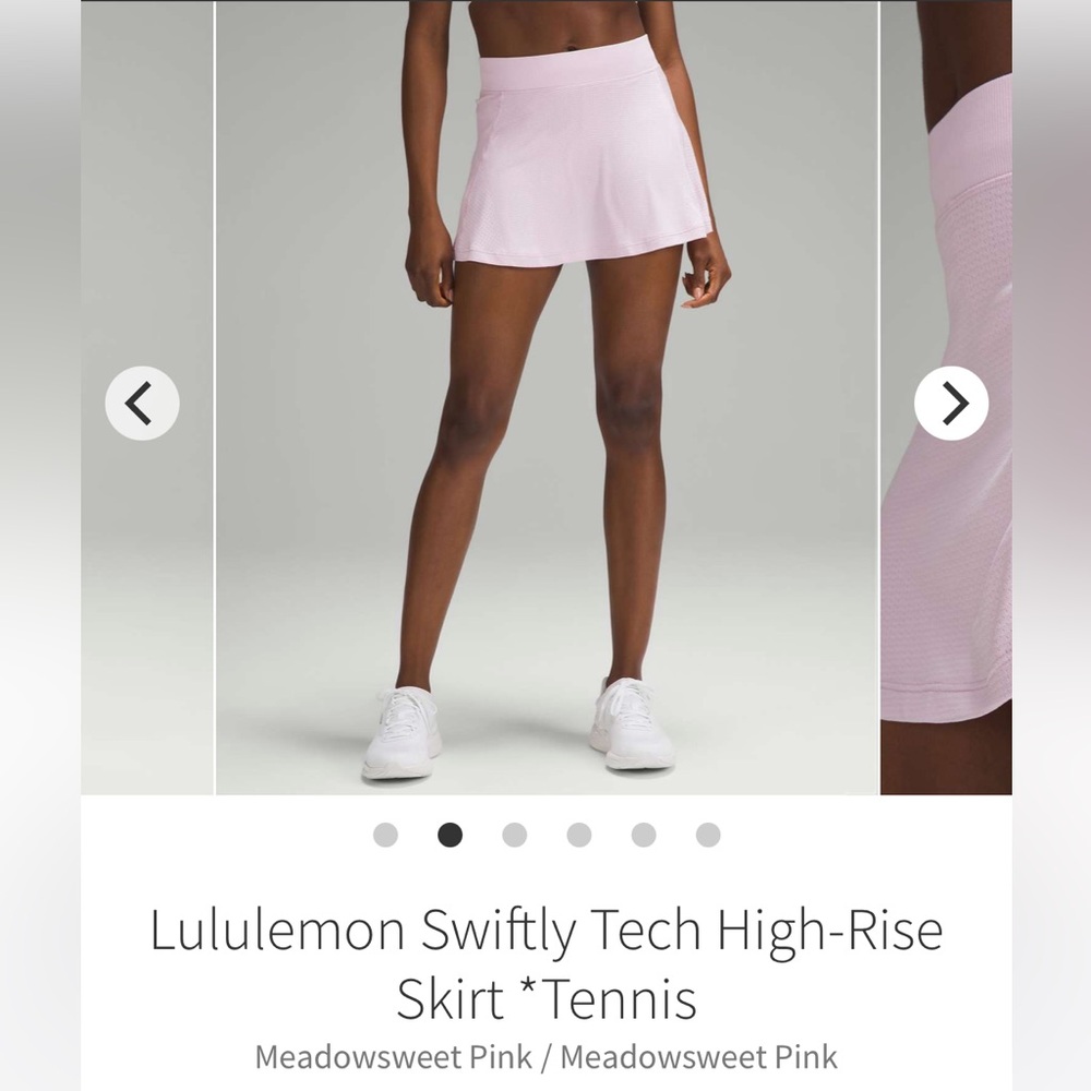 Lululemon Swiftly Tech High-Rise Skirt *Tennis — Meadowsweet Pink NWT- Sz 6